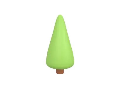 Cartoon Tree v9 001 Low-poly 3D model