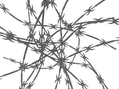 Razor Wire Low-poly 3D model