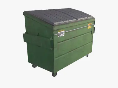 Garbage Dumpster Low-poly 3D model