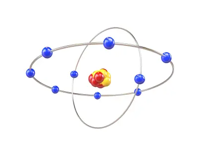 Fluorine Chemical Element v2 001 Low-poly 3D model