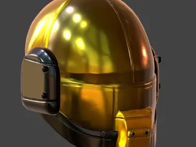Gas mask helmet 3d model scifi Low-poly  Low-poly 3D model 199