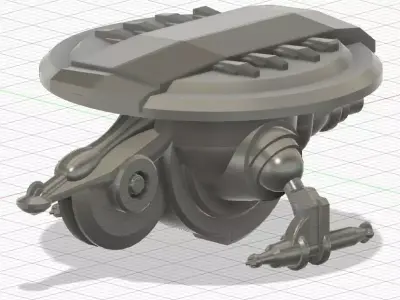 CS3-062023 Concept Fighter Starship 3D print model
