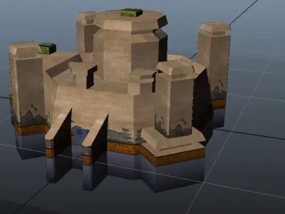 Bunker Units Low-poly 3D model