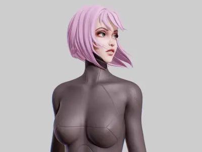 Android Girl Sculpt 3D model