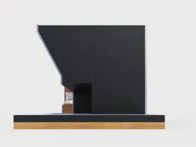 Gazebo with bar counter 3D model