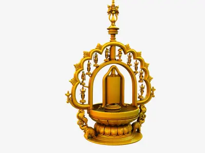 oil lamp balaji venkateswara Dashavatara lakshmi 3D model