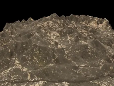 Lava terrain 3D model
