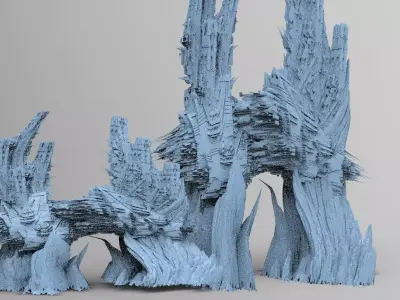 Alien Cliffs rock structure Base 2 cliffs 3D model