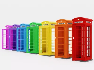 london telephone box 3D model