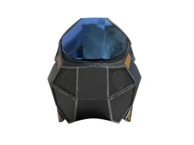 Scifi Helmet Low-poly 3D model