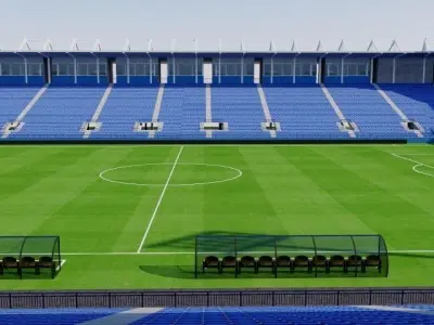 Saputo Stadium - Montreal Canada Low-poly 3D model