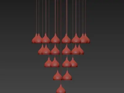 HANNA ball chandelier 3D model