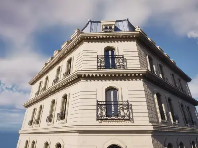 Paris Building 001 Low-poly 3D model