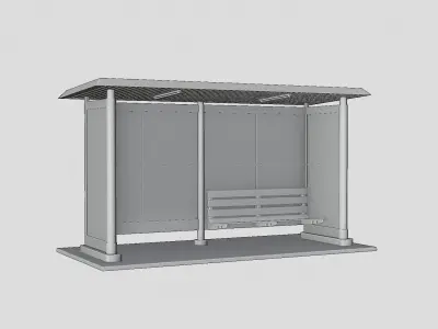 bus stop 3D model