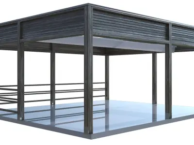 6  Minimalist Gazebo Collection in Stunning 3D 3D model
