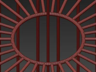 APOLLO three pendant lights hanging from cage 3D model
