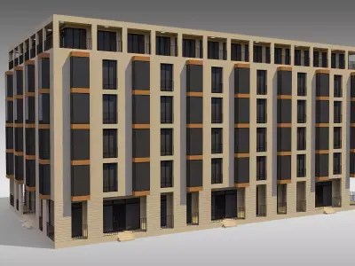 Apartment Building 004 3D model