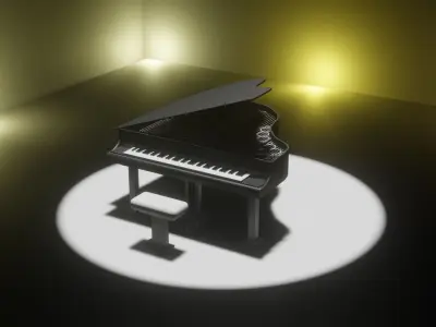 Grand piano 3D model