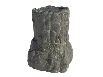black rock pillar Low-poly 3D model