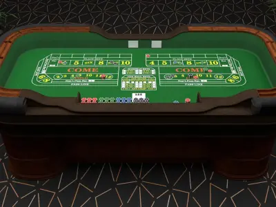 Casino Dice Table 3D model