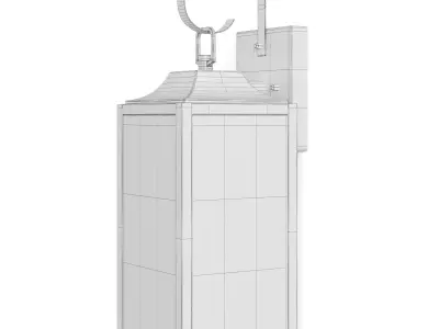 RITZ Modern Style Outdoor Exterior Wall Light 3D model