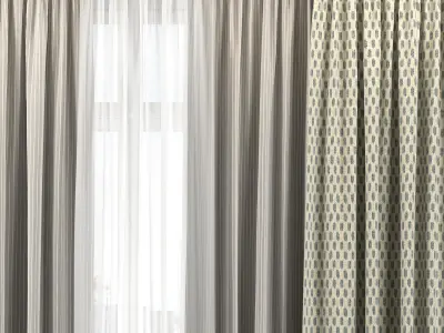 Curtain Set 320 3D model