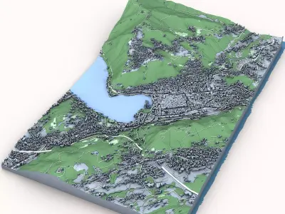 Cityscape Como Italy 3D model