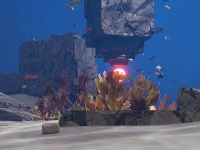 Realistic Underwater Scene  3D model