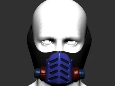 gas mask helmet scifi high poly sculpt 3d printable  3D model order