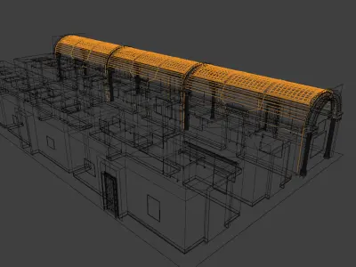 Art Gallery Interior 40 Painting Placeholders Modern Traditional 3D model
