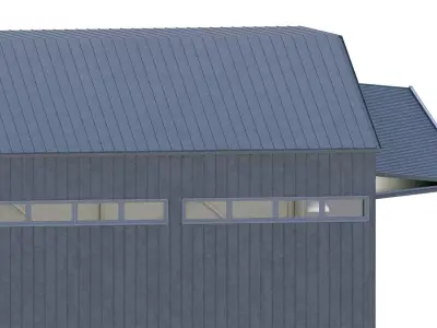 Aircraft Hangar metal 3D model