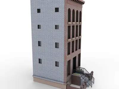 NYC Building 2 - PBR Low-poly 3D model