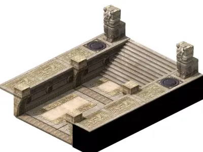 Different dimension - Egypt - aisle 01 3D model