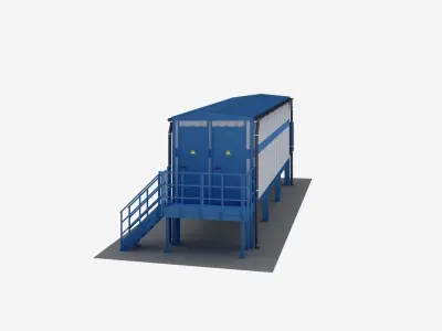 Transformer electrical substation Switchboard 3D model