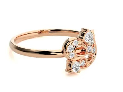 Women ring 3D print model 74