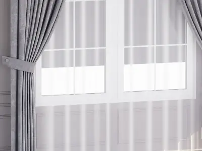 Curtain for interior 04 3D model