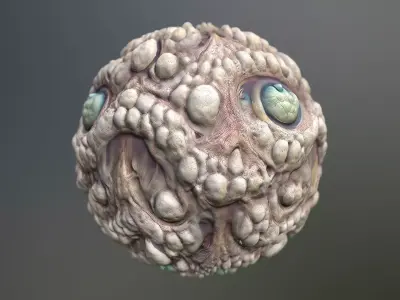 Material Skin Monster 27 Seamless PBR Texture Texture