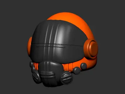 helmet high poly sculpt 3d printable ver 7 3D model 3D model 93