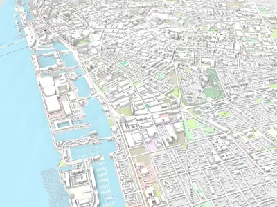 Cityscape Liverpool United Kingdom 3D model
