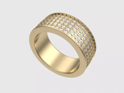 Radiant Pave Eternity Ring JDBCo 3D print model