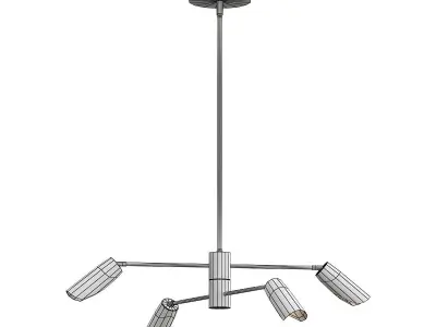 ramond chandelier with four lights and finish 3D model