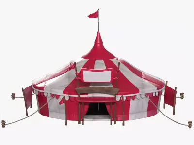 Circus Tent Low-poly 3D model order