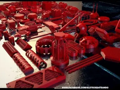 Ultimate Kitbash Set - 120 Pieces  3D model