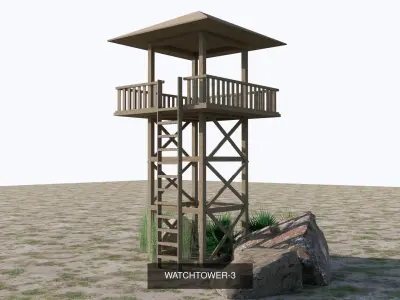 TOWERS COLLECTION-4 PIECE 3D Model Pack