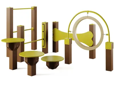 Dog park equipment and obstacles by Superior Amenities 3D model