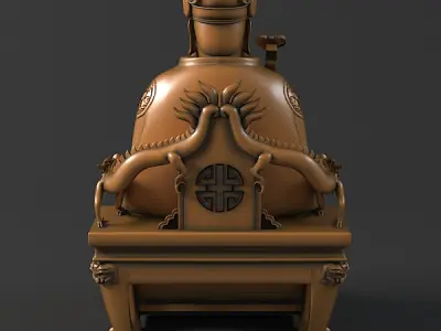 Tu Di Gong Buddha Statue  3D model