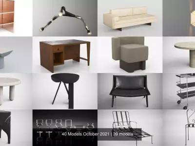 40 Models October 2021 3D Model Pack