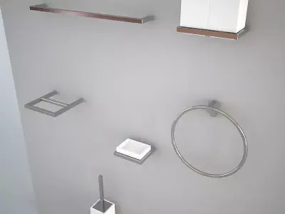 IBB Xoni bath accessories set 3D model