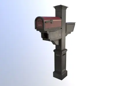 Mailbox Low-poly 3D model