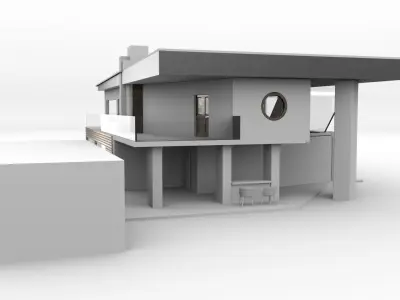 Modern Home Design 001 Low-poly 3D model